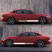 2 PCS/Set D-282 Waistline Pattern Car Modified Decorative Sticker(White)