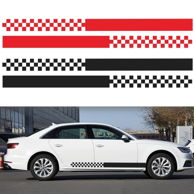 2 PCS/Set D-282 Waistline Pattern Car Modified Decorative Sticker(White)