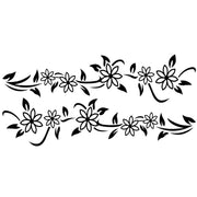 2 PCS/Set D-378 Flower Totem Pattern Car Modified Decorative Sticker(Black)