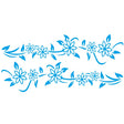 2 PCS/Set D-378 Flower Totem Pattern Car Modified Decorative Sticker(Blue) - Decorative Sticker by PMC Jewellery | Online Shopping South Africa | PMC Jewellery | Buy Now Pay Later Mobicred