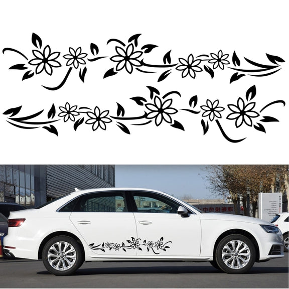 2 PCS/Set D-378 Flower Totem Pattern Car Modified Decorative Sticker(Blue)