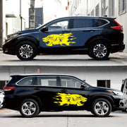 2 PCS/Set D-417 Lion Pattern Car Modified Decorative Sticker(Yellow)