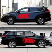 2 PCS/Set D-417 Lion Pattern Car Modified Decorative Sticker(Red)