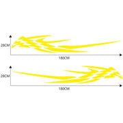 2 PCS/Set D-468 Checkered Totem Pattern Car Modified Decorative Sticker(Yellow)