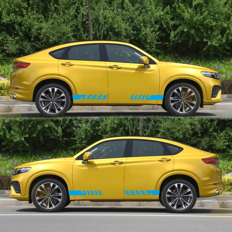 2 PCS/Set D-487 Stripe Pattern Car Modified Decorative Sticker(Blue)