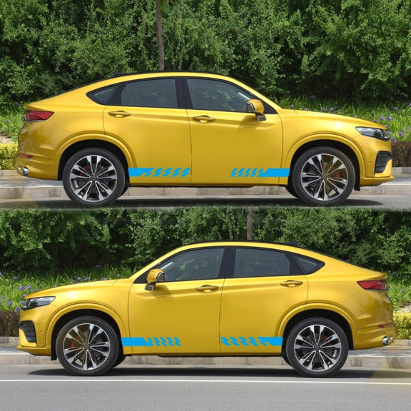 2 PCS/Set D-487 Stripe Pattern Car Modified Decorative Sticker(Blue)