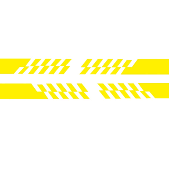 2 PCS/Set D-487 Stripe Pattern Car Modified Decorative Sticker(Yellow)