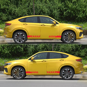2 PCS/Set D-487 Stripe Pattern Car Modified Decorative Sticker(Red)
