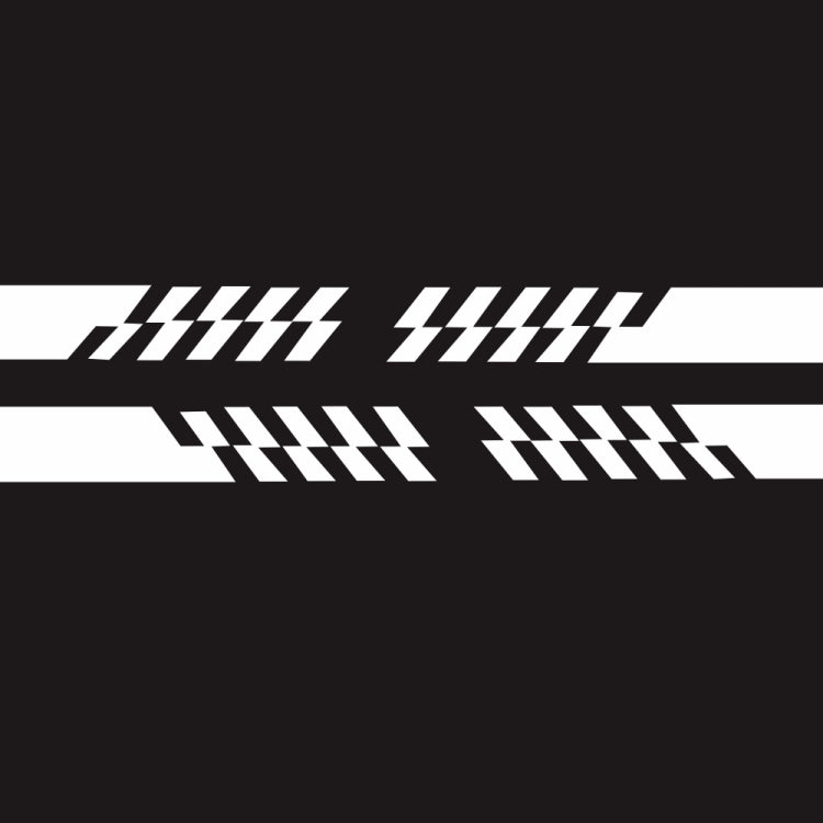 2 PCS/Set D-487 Stripe Pattern Car Modified Decorative Sticker(White)