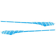 2 PCS/Set D-501 Plaid Pattern Car Modified Decorative Sticker(Blue)