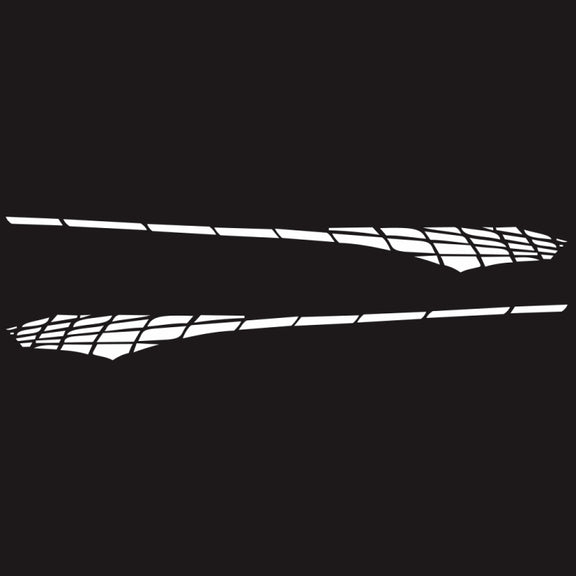 2 PCS/Set D-501 Plaid Pattern Car Modified Decorative Sticker(White)