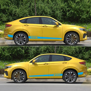 2 PCS/Set D-608 Stripe Pattern Car Modified Decorative Sticker(Blue)