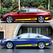 2 PCS/Set D-608 Stripe Pattern Car Modified Decorative Sticker(Yellow)