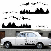2 PCS/Set D-684 Mountain Totem Pattern Car Modified Decorative Sticker(White)