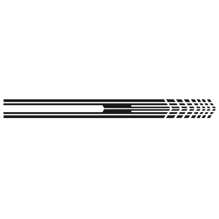 D-730 Stripe Pattern Car Modified Decorative Sticker(Black)
