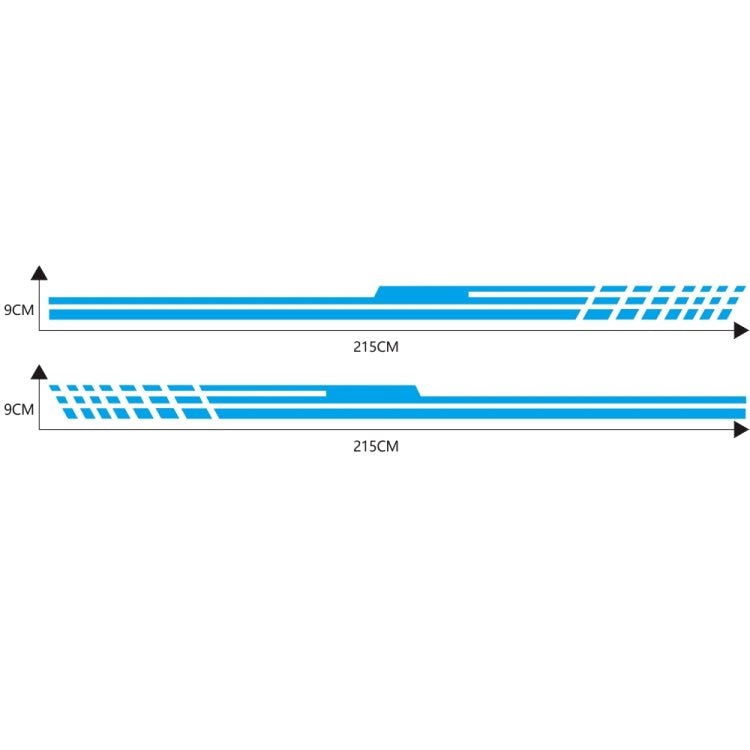 D-730 Stripe Pattern Car Modified Decorative Sticker(Blue)
