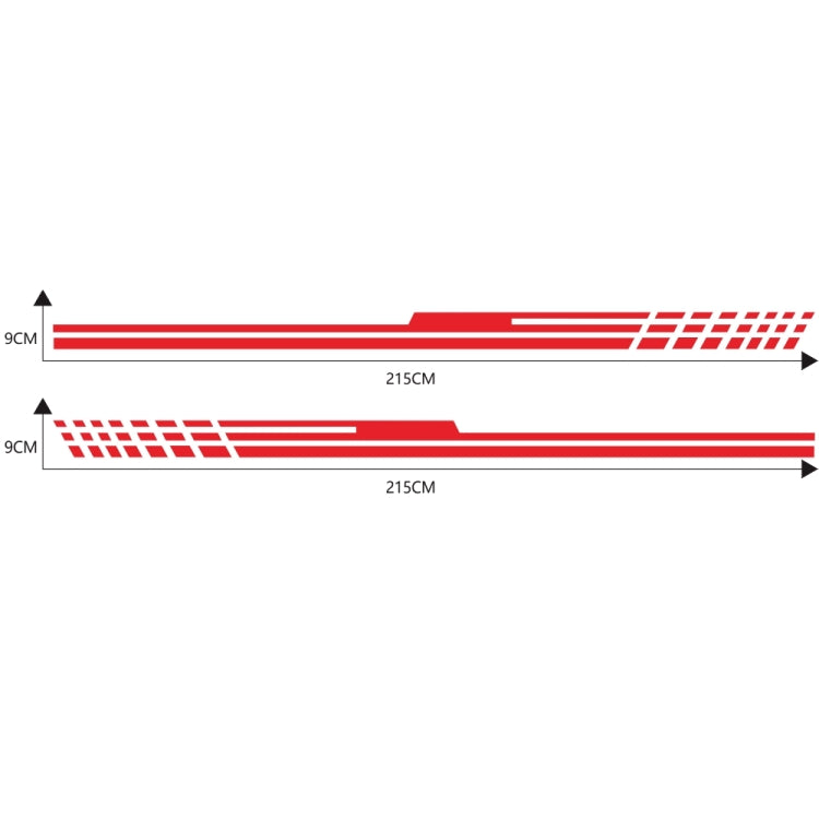 D-730 Stripe Pattern Car Modified Decorative Sticker(Red)