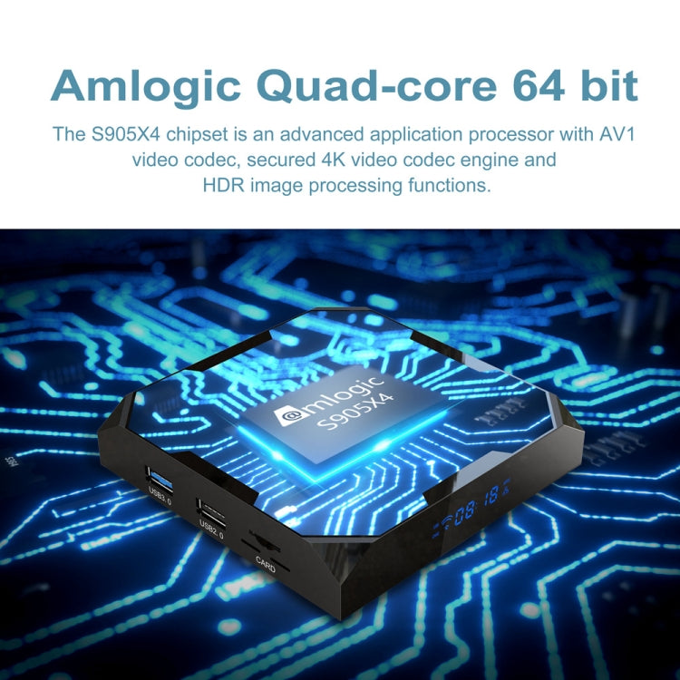 X96 Max+ Ultra 4GB+64GB Amlogic S905X4 8K Smart TV BOX Android 11.0 Media Player, Plug Type:US Plug