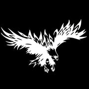 D-733 Eagle Pattern Car Modified Hood Decorative Sticker(White)