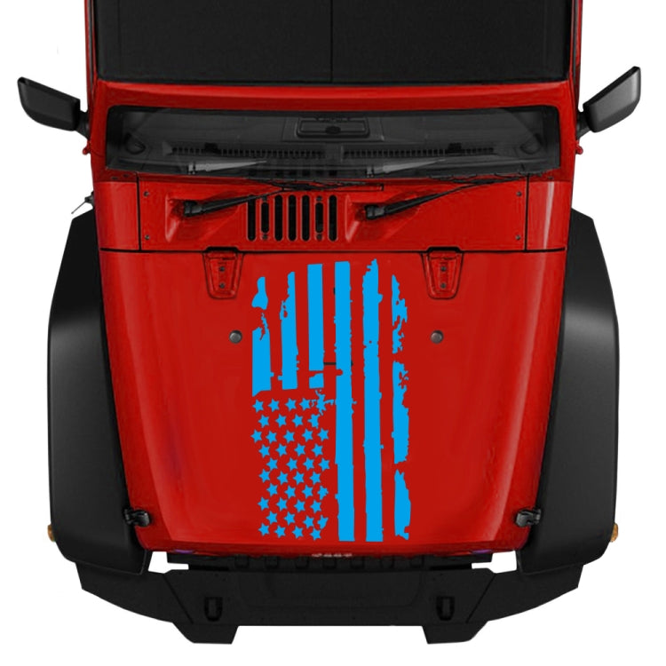 D-778 American Flag Pattern Car Modified Decorative Sticker(Blue)