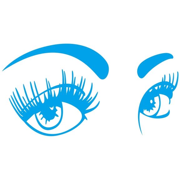 D-821 Beauty Eyes Pattern Car Modified Decorative Sticker(Blue)