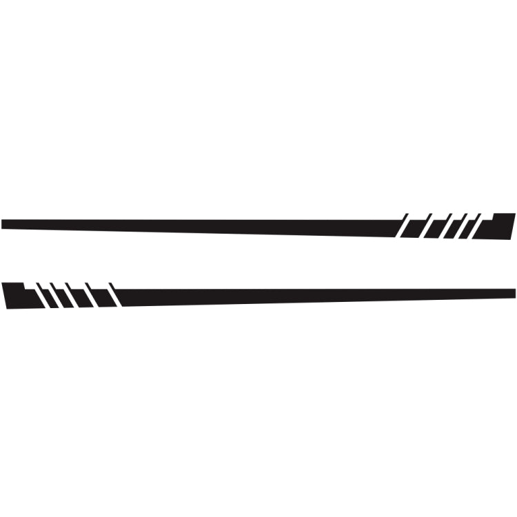 2 PCS/Set D-854 Stripe Pattern Car Modified Decorative Sticker(Black)