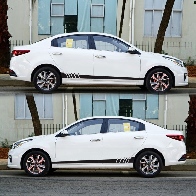 2 PCS/Set D-854 Stripe Pattern Car Modified Decorative Sticker(Black)