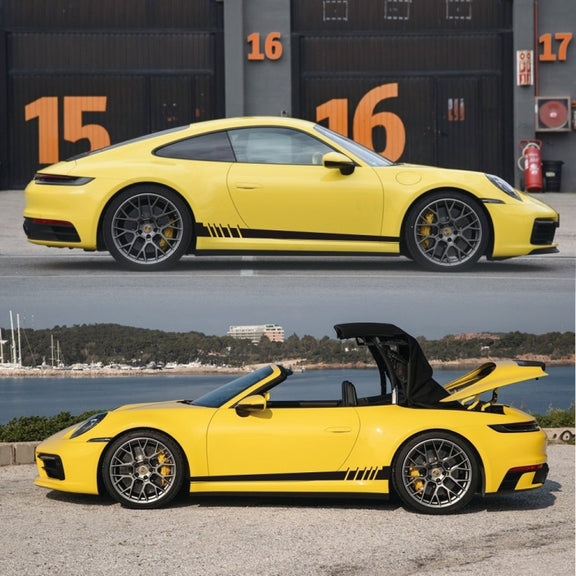 2 PCS/Set D-854 Stripe Pattern Car Modified Decorative Sticker(Black)