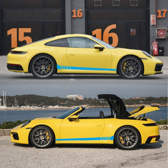 2 PCS/Set D-854 Stripe Pattern Car Modified Decorative Sticker(Blue)