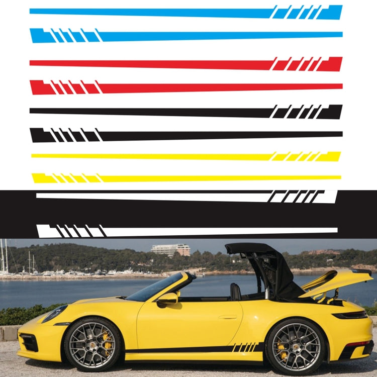 2 PCS/Set D-854 Stripe Pattern Car Modified Decorative Sticker(Black)