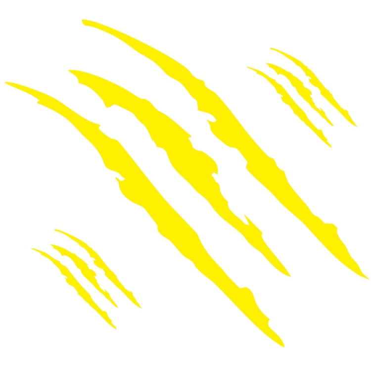 D-865 Claw Scratches Pattern Car Modified Decorative Sticker(Yellow)