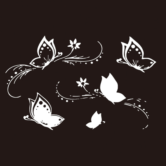 D-907 Butterflies Pattern Car Modified Decorative Sticker(White)