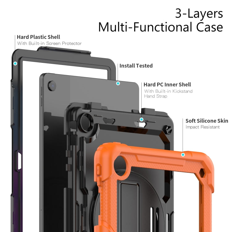 For Lenovo Tab M10 Plus 10.6 3rd Gen 2022 Silicone + PC Tablet Case(Orange)