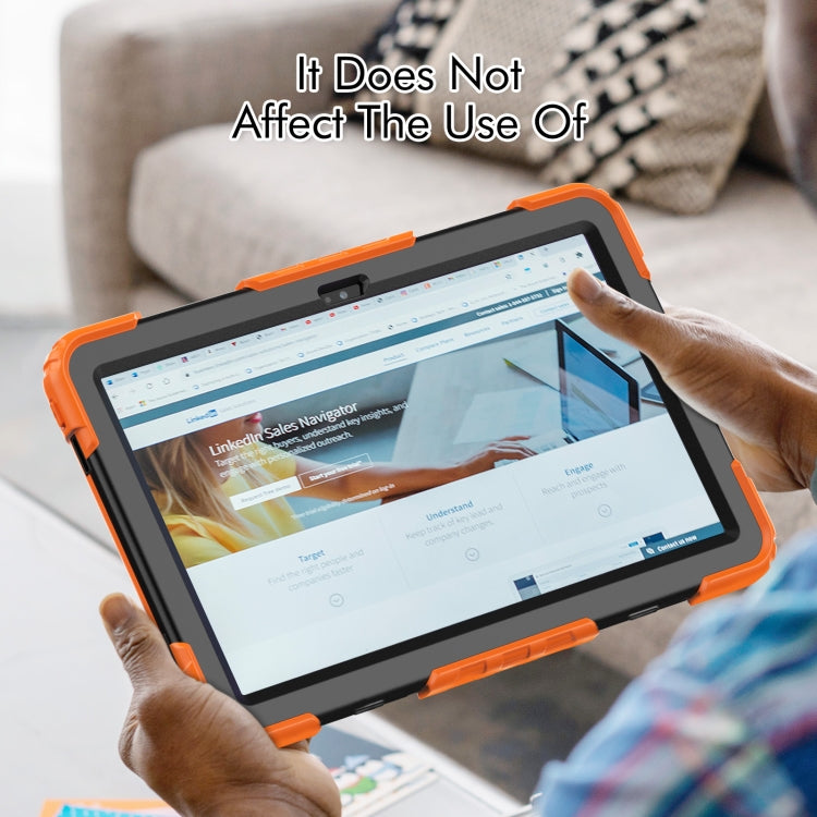 For Lenovo Tab M10 Plus 10.6 3rd Gen 2022 Silicone + PC Tablet Case(Orange)
