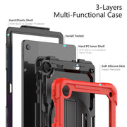 For Lenovo Tab M10 Plus 10.6 3rd Gen 2022 Silicone + PC Tablet Case(Red)