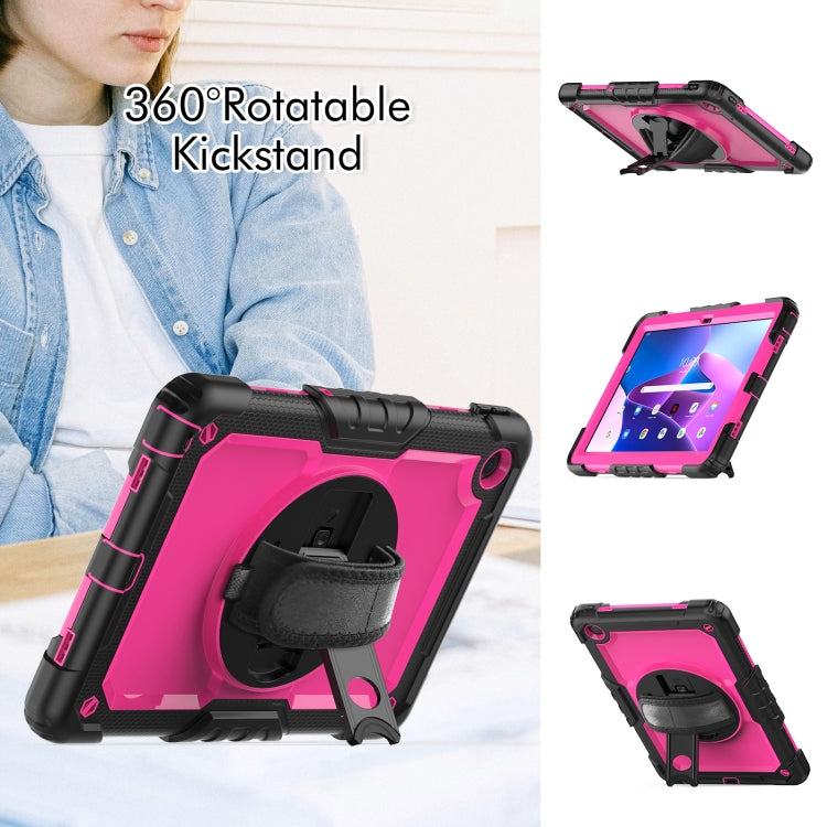 For Lenovo Tab M10 Plus 10.6 3rd Gen 2022 Silicone + PC Tablet Case(Rose Red + Black)