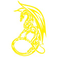 D-931 Pterosaur Pattern Car Modified Decorative Sticker(Yellow) - Decorative Sticker by PMC TechLife | Online Shopping South Africa | PMC TechLife | Buy Now Pay Later Mobicred
