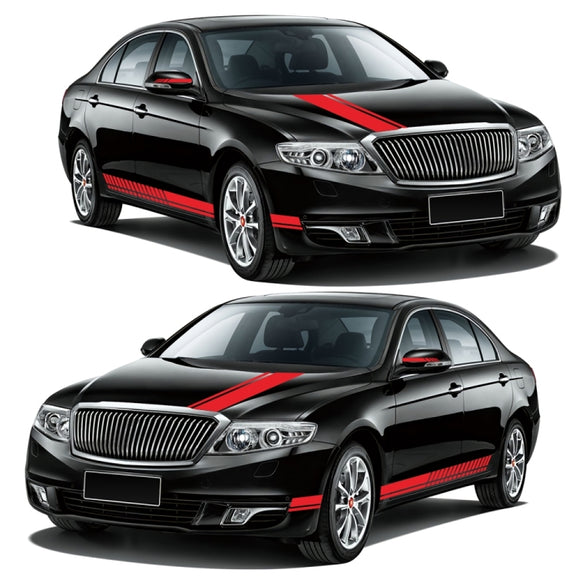 D-936 Stripe Pattern Car Modified Decorative Sticker(Red)
