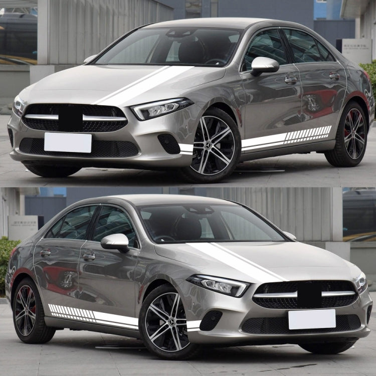 D-936 Stripe Pattern Car Modified Decorative Sticker(White)