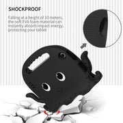 For Amazon Kindle Fire HD 7 2019 / 2017 / 2015 Octopus EVA Shockproof Tablet Case with Screen Film & Shoulder Strap(Black)