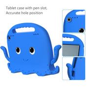 For Amazon Kindle Fire HD 8 / HD 8 Plus Octopus EVA Shockproof Tablet Case with Screen Film & Shoulder Strap(Blue)
