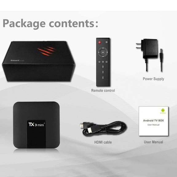 TX3 mini+  Android 11.0 Smart TV Box, Amlogic S905W2 Quad Core, Memory:2GB+16GB, 2.4GHz WiFi(AU Plug)