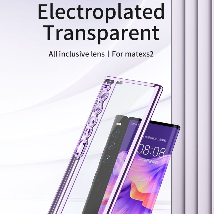 For Huawei Mate Xs 2 TPU Electroplating Full Coverage Protective Phone Case(Transparent)