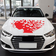 D-956 Butterfly Girl Pattern Car Modified Decorative Sticker(Red)