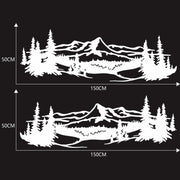 2 PCS/Set D-957 Mountains Pattern Car Modified Decorative Sticker(White)
