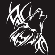 D-967 Wolf Tribe Pattern Car Modified Decorative Sticker(White)