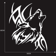 D-967 Wolf Tribe Pattern Car Modified Decorative Sticker(White)