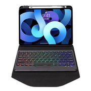 Z098BS Pen Slot Backlight Bluetooth Keyboard Leather Tablet Case For iPad Air 11 2025 / 2024 / Air 5 / Air 4(Black)