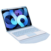 Z102B-A Pen Slot Touchpad Bluetooth Keyboard Leather Tablet Case For iPad 10.2 2021/2020/2019(Sky Blue)
