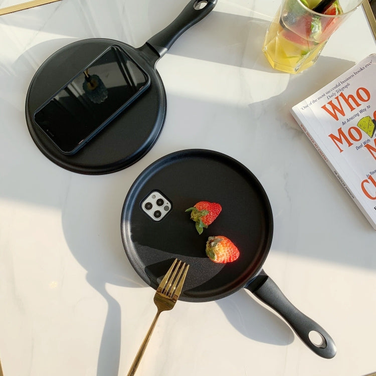 For iPhone 14 Plus 3D Frying Pan PC + TPU Phone Case (Black)